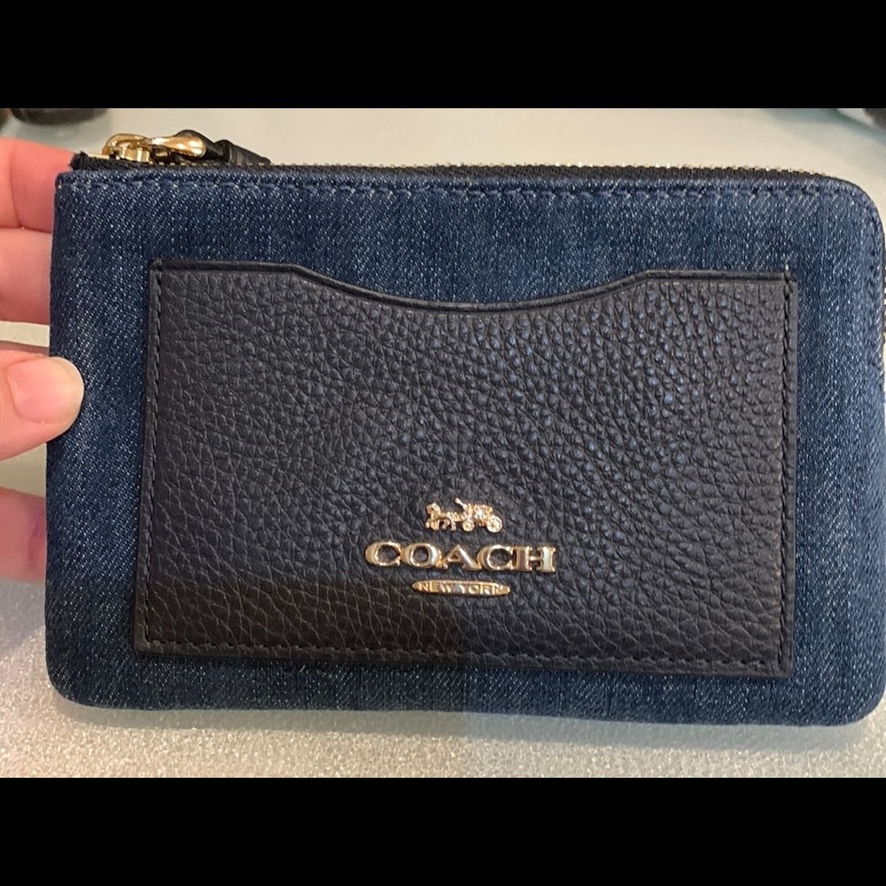 Coach Denim Wristlet